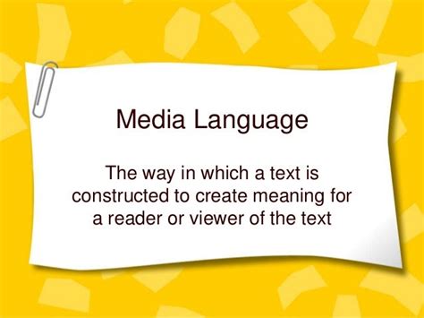 Media language lesson 2013