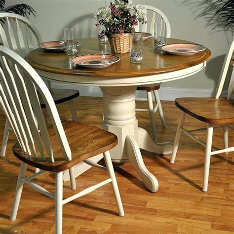 White Wood Round Dining Table The Home Design Exquisite Painted Oak Dining Table And Chairs ...