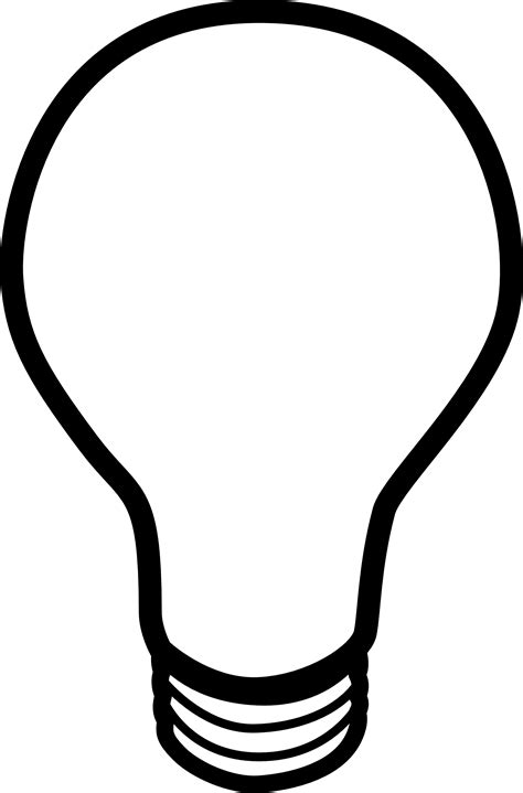 MEDIUM IMAGE (PNG) | Light bulb template, Light bulb drawing, Free clip art