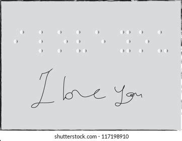 Love You Braille Stock Vector (Royalty Free) 117198910 | Shutterstock