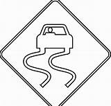 Slippery Road Sign coloring Page  Download Print Or Color Online For Free sketch template