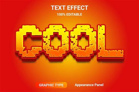 Premium Vector | Cool 3d text effect