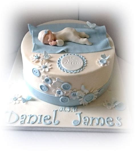 baby boy christening Baby Shower Cakes For Boys, Baby Boy Cakes, Baby ...