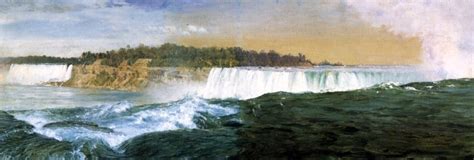 Frederic Edwin Church The Great Fall Niagara Gallery Wrap Canvas, 14x28 - Rustic - Prints And ...