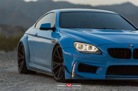 Yas Marina Blue BMW 650i with Prior Widebody Kit and Vossen Wheels ...