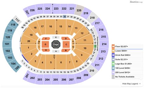 T Mobile Arena Seating Chart Ufc | Bruin Blog