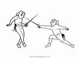 Fencing 1 Coloring Page For Kids  Free Printable sketch template