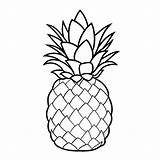 Pineapple Coloring Page For Kids sketch template