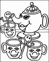Tea Party Coloring Page  Home sketch template