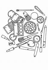 Free Printable Makeup Kit Coloring Page For Adults And Kids  Lystokcom sketch template