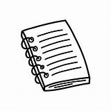 Hand Drawn doodle Of notebook Icon For Print coloring Page Kids  sketch template
