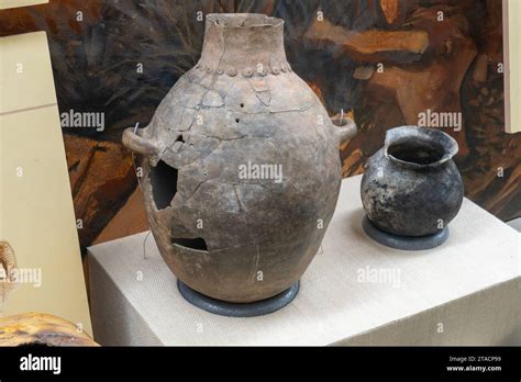 Fremont culture ceramic pottery in the USU Eastern Prehistoric Museum in Price, Utah Stock Photo ...