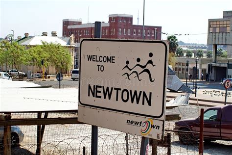 Sign at the Entrance To Newtown in Johannesburg Editorial Photo - Image of newtown, sign: 114599631