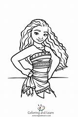 Moana Coloring Pages FREE 2025  And Learn sketch template