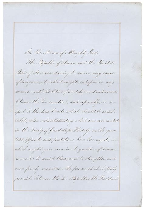 Gadsden Purchase Treaty | National Archives