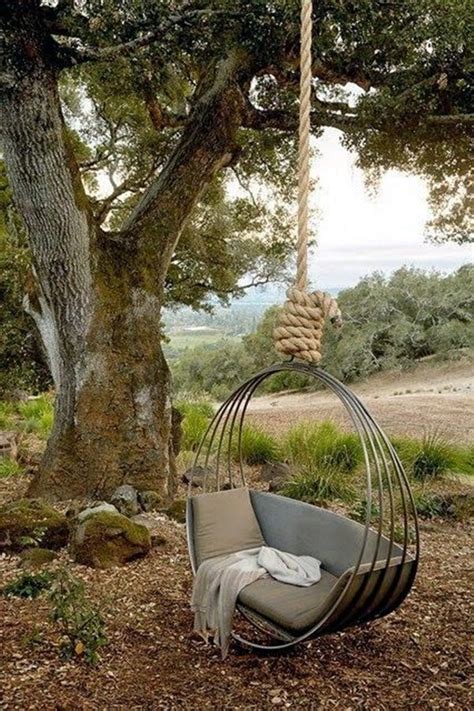DIY Tree Swing Ideas For More Family Time (24) | Garden furniture, Backyard, Outdoor swing