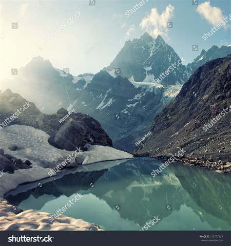 Scenery High Mountain Lake High Peak Stock Photo 115777324 | Shutterstock