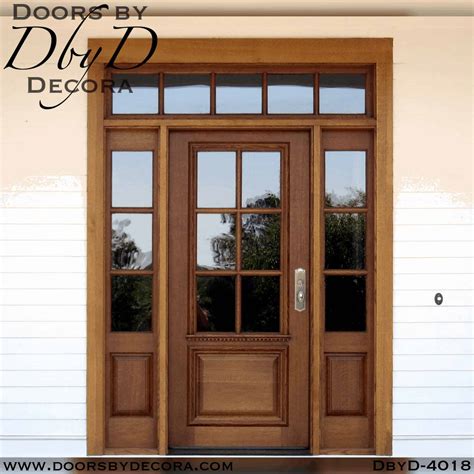 Custom Craftsman Door Side Lites and Transom Entry - Doors by Decora