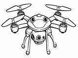 Drone Coloring Page For Kids  Free Printable sketch template