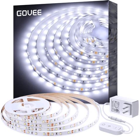 White LED Strip Lights, Govee Upgraded 16.4ft Dimmable LED Light Strip ...