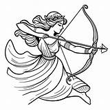 Artemis Goddess coloring page  Download Print Or Color Online For Free sketch template