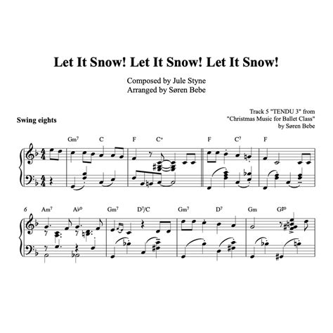 Let It Snow! Let It Snow! Let It Snow! (Tendu) - Piano Sheet Music (PDF)