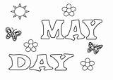 May Day Coloring Page sketch template