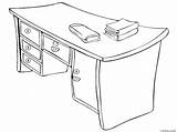 Coloring Pages Desk sketch template