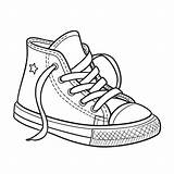 Sneaker Coloring Page Outline Sketch Drawing Vector Shoe Cartoon  sketch template
