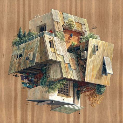 Surreal Architectural Illustrations By Cinta Vidal Agulló | Architecture drawing, Illusion ...