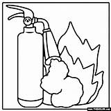 Fire Extinguisher Coloring Page sketch template