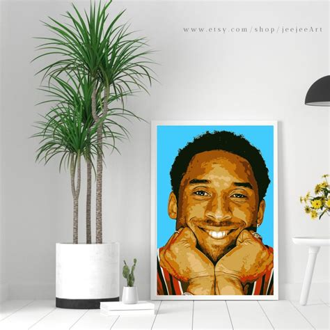 Kobe Bryant Digital Painting Art Poster Canvas Print Kobe Bryant RIP ...