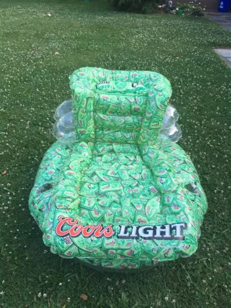 VINTAGE RARE COORS Light With Money Inflatable Float Pool Lounger NWOT $59.97 - PicClick