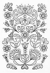 Scandinavian Folk Art Coloring Pages sketch template
