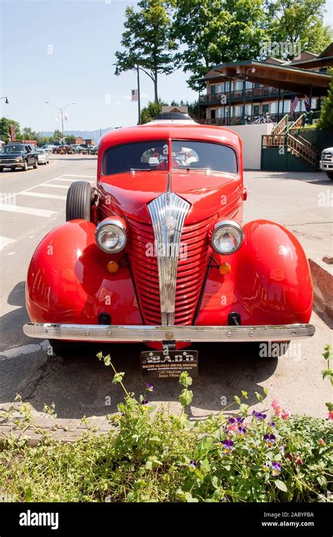 Red 1938 Hudson Terraplane manufactured in Detroit, Michigan Stock ...