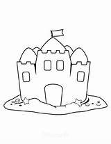 Sandcastle sketch template