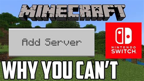 Why You Can't Add Servers In Minecraft Switch - YouTube