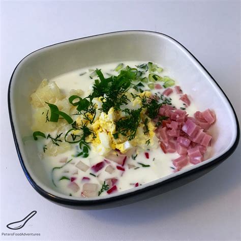 Okroshka with Kefir (Окрошка с кефиром) - PetersFoodAdventures