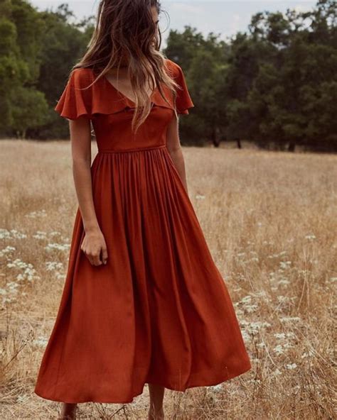 Bridesmaid Dresses Rust color wrap dress Maxi Wrap Dress | Etsy | Rust dress, Modest dresses ...