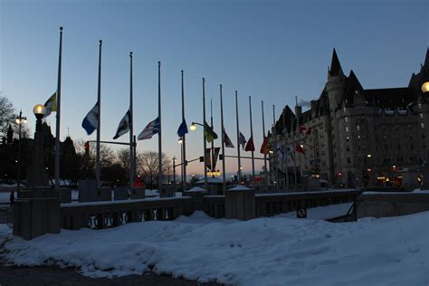 The Flags of Canada At Half Mast Yesterday : r/vexillology