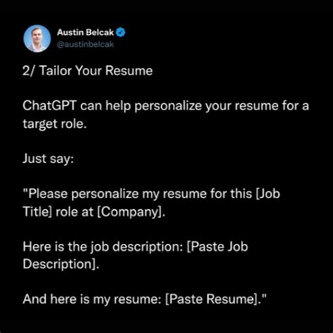 How to Use ChatGPT to Create your Perfect Resume in Under 92 Seconds