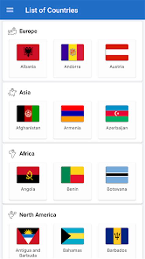 List of Countries - Maps for Android - Download