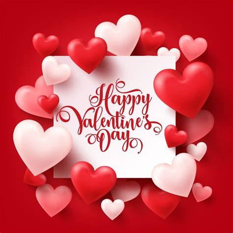 Romantic Valentine's Day Poster Vector Graphic