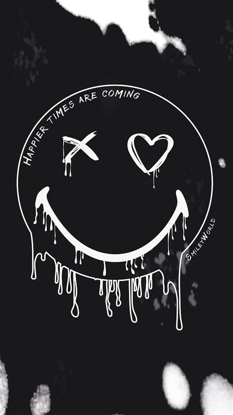 2K free download | Happier Times, black, smiley, smiley face, wink, x, HD phone wallpaper | Peakpx