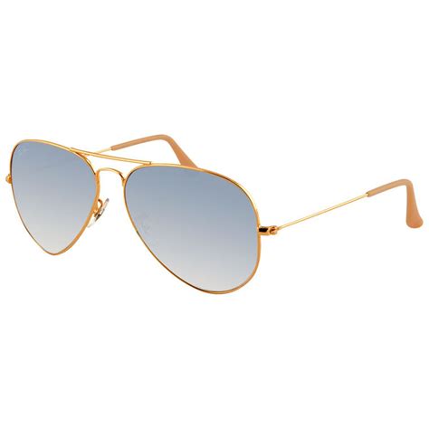 Ray-Ban RB3025-001-3F Aviator Sunglasses Gold Frame Light Blue Gradient Lens