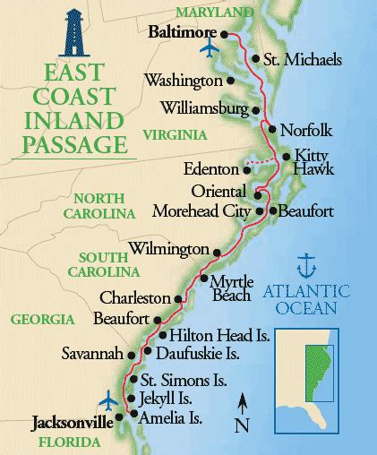 North Carolina Coastal Map With Cities - Maping Resources