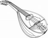 Mandolin Yescoloring Sketch Coloring Page sketch template