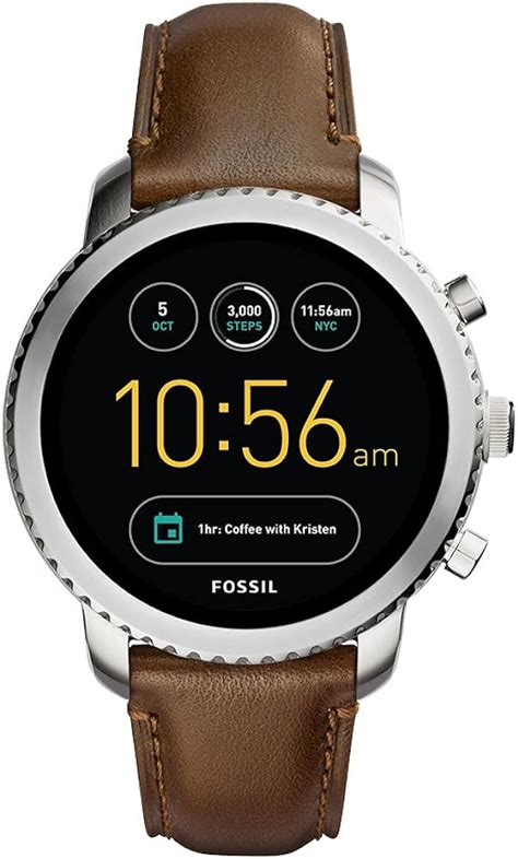 Fossil Herren-Armbanduhr Q Explorist Smartwatch Leder FTW4003: Amazon.de: Uhren