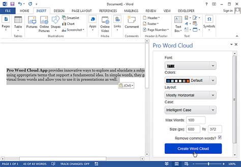 Create Word Clouds in Word And PowerPoint With Word Cloud App