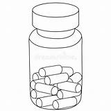 Pills Coloring Page sketch template